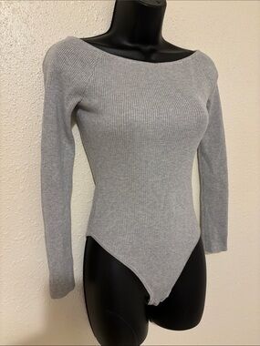 Gray Long Sleeve Bodysuit size M